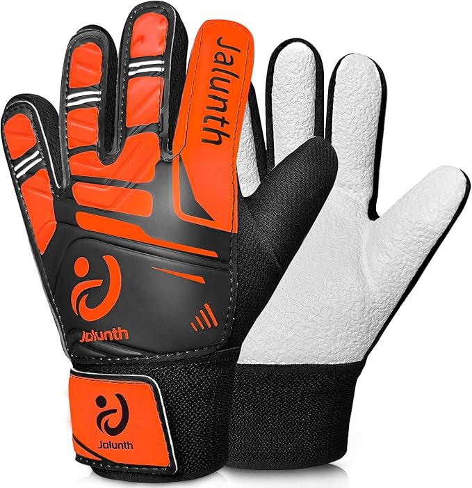 Jalunth Soccer Goalie Gloves Kids Youth Goalkeeper Field Player Gloves Boys Girls Training Grip