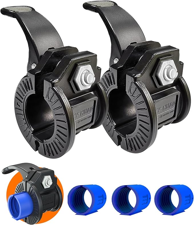 Barbell Clips 1 Inch Quick Release Weight Clamps 0.9-1.18inch Multi-Size Adjustable Olympic Clamps