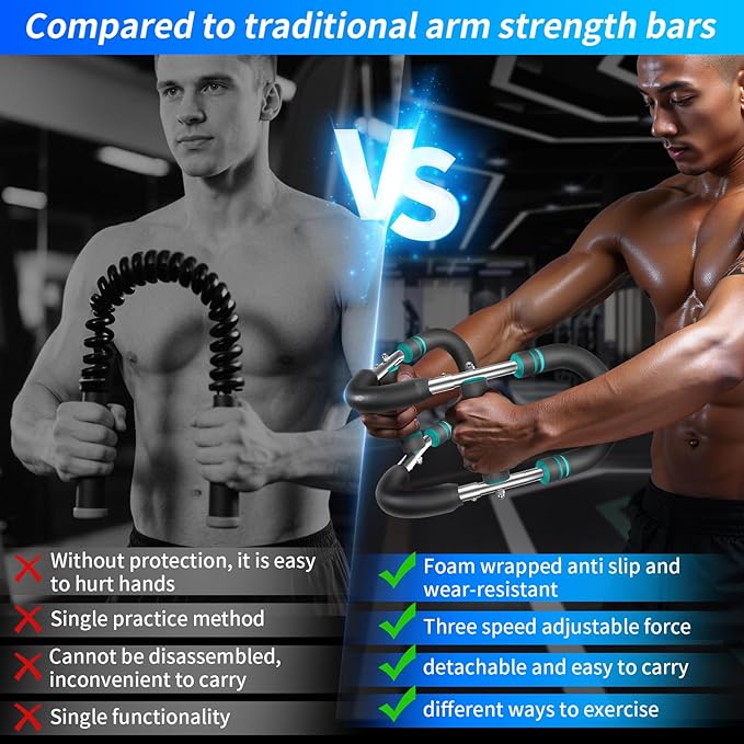 Twister arm Trainer, Adjustable Resistance (60-140 lbs) Chest Workout Equipment,Forearm Power