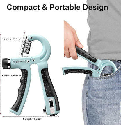 KDG Hand Grip Strengthener 2 Pack Adjustable Resistance 10-130 lbs Forearm Exerciser，Grip Strength