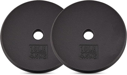 Yes4All Standard 1" Cast Iron Weight Plate - Ideal for Strength Training - Multiple Weight: 5LB to