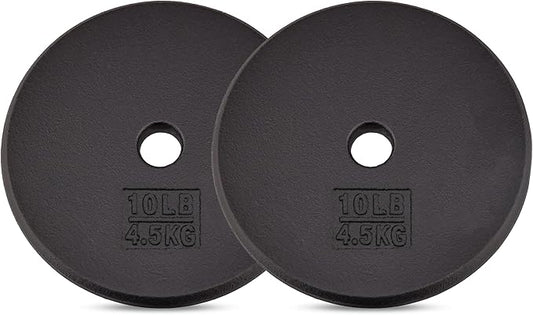 Yes4All Standard 1" Cast Iron Weight Plate - Ideal for Strength Training - Multiple Weight: 5LB to