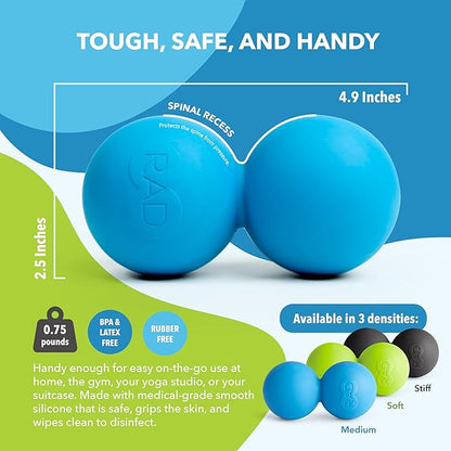 RAD Original Peanut Massage Ball ??Medium Density Yoga Deep Tissue Roller Ball ??Myofascial Release