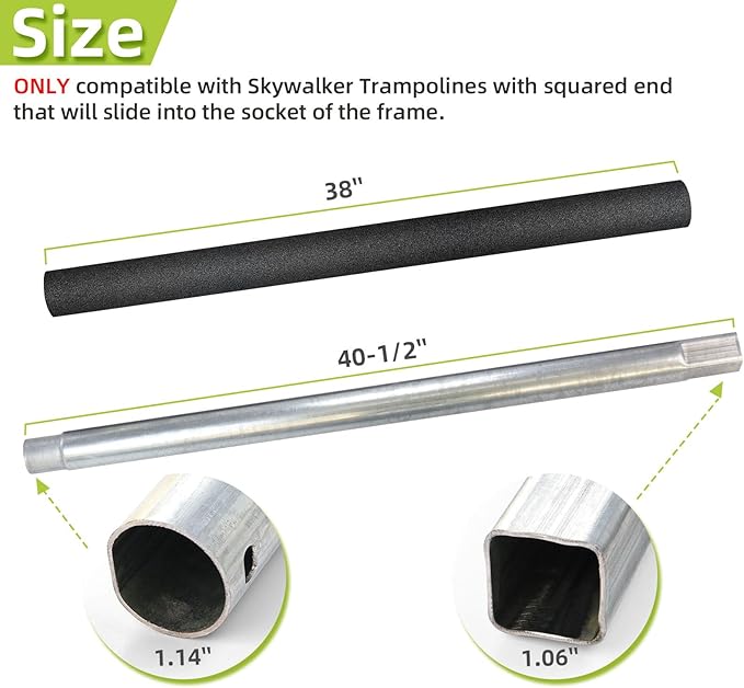 Trampoline Poles Replacement for Skywalker Or Jumpzylla,Galvanized Trampoline Enclosure Pole for