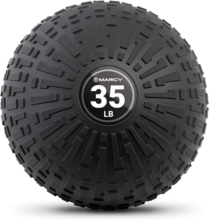 Marcy Slam Ball, 10–50 lbs Dead Weight, Non-Bounce, Sand-Filled Medicine Ball with Durable PVC