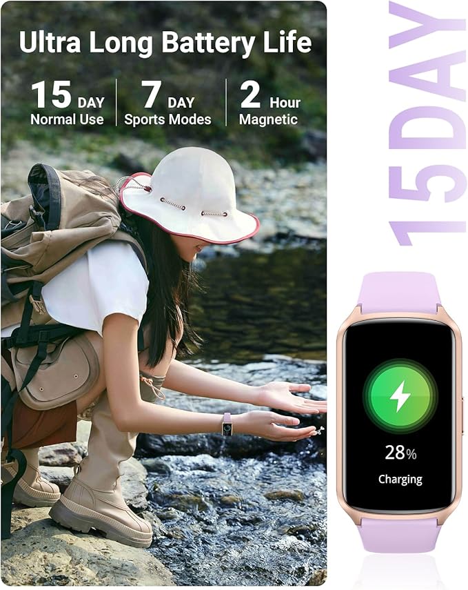 Health Fitness Tracker with 24/7 Heart Rate, Blood Oxygen, Blood Pressure, Sleep Tracker, 5ATM