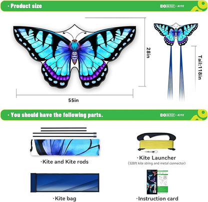 Kite-Butterfly Kites for Kids and Adults, Easy to Fly for Beginner, Durable and Eye- Catching