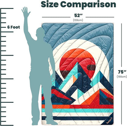 Rumpl Original Puffy Blanket - Warm, Water-Resistant Camping Blanket with 100% Recycled Synthetic