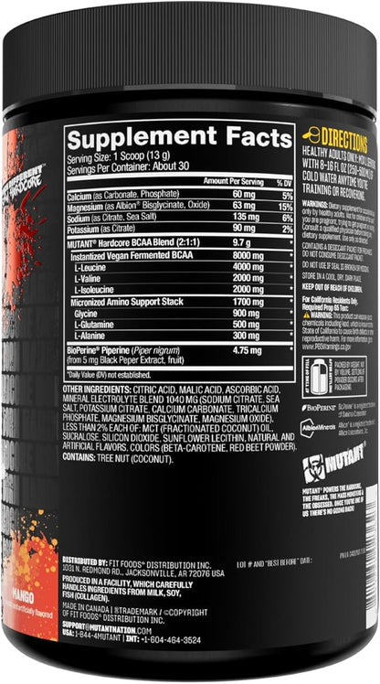 Mutant Hardcore BCAA - Pre, Intra or Post Workout ??BCAA Next Level branched-Chain Amino Acids
