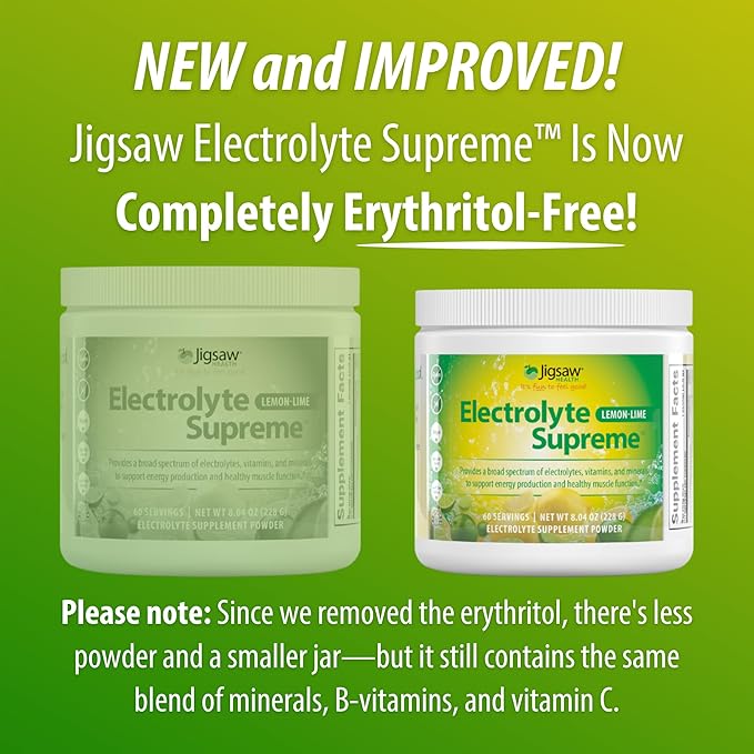 Jigsaw Health Electrolyte Supreme | Broad Spectrum of Electrolytes + Trace Minerals | Lemon-Lime