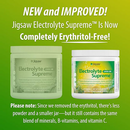 Jigsaw Health Electrolyte Supreme | Broad Spectrum of Electrolytes + Trace Minerals | Lemon-Lime