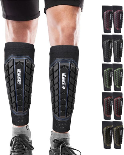 Shin Guards Soccer Kids Youth, Adult Shin Guards with Honeycomb Padding，Breathable & Anti-Slip Calf