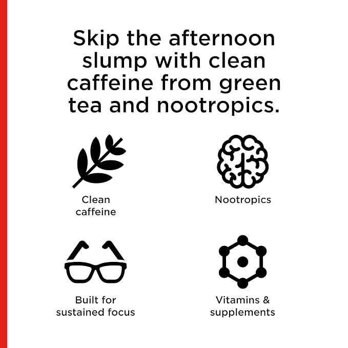 FOCUSAID ZERO SUGAR Nootropics Blend, Alpha-GPC, GABA, 100mg Natural Caffeine from Green Tea, Yerba