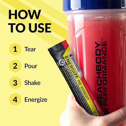 BODi Energize Pre Workout Powder - Beta-Alanine, Quercetin & Low-Dose Caffeine Formula for Enhanced