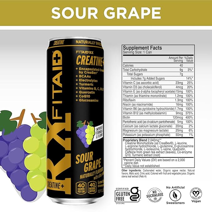 LIFEAID FITAID RX Recovery Blend Plus Creatine, Contains BCAAs, Glucosamine, Turmeric, B-Complex