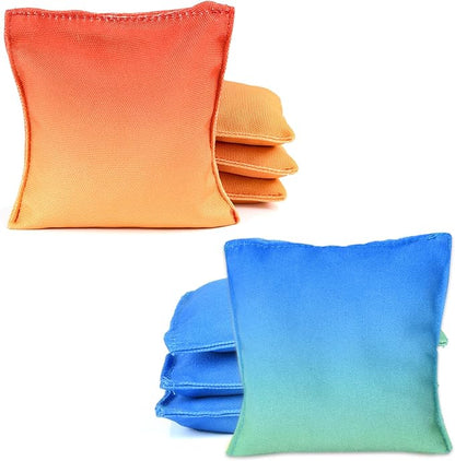 Weather Resistant Cornhole Bags, Gradient Corn Hole Bags Set of 8, Cornhole Bean Bags, Modified