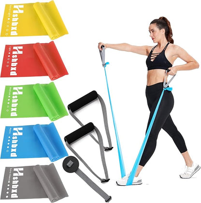 Resistance Bands for Working Out, Physical Therapy Bands, Latex Free Elastic and Exercise Bands Set