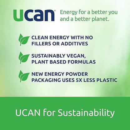 UCAN Energy + Plant Protein Powder - Vegan Plant Based Protein 20g Pea Protein with Amino Acids