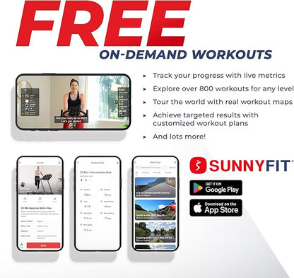 Sunny Health & Fitness Premium High-Intensity Smart Stepper Stair Climber, Commercial Grade, Cardio