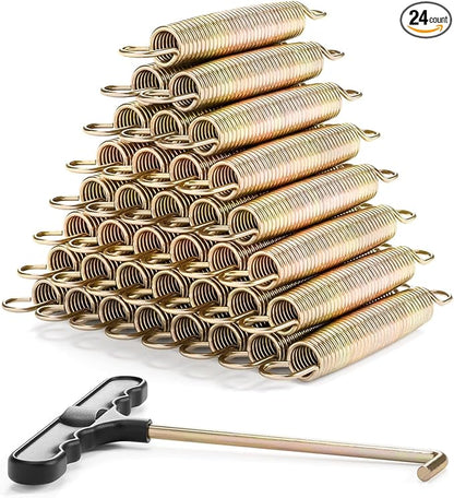 3.5"-8.5" Trampoline Springs, Heavy Duty Stainless Steel Trampoline Accessories with Swivel &