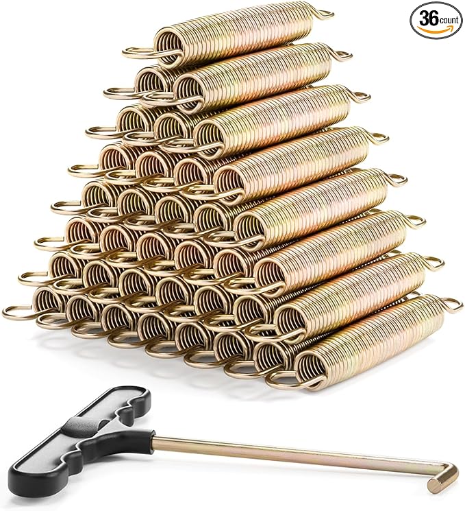 3.5"-8.5" Trampoline Springs, Heavy Duty Stainless Steel Trampoline Accessories with Swivel &