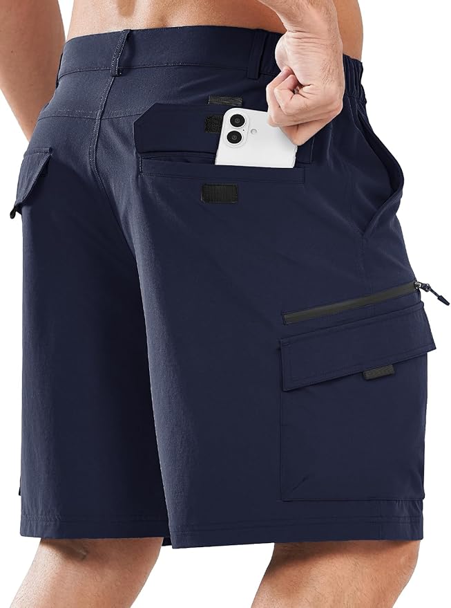 NORTHYARD Men's Cargo Hiking Shorts 9" Lightweight Outdoor Tactical Work Camping Sport Golf Casual