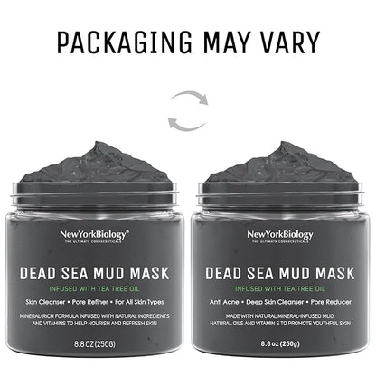 New York Biology Dead Sea Mud Mask for Face and Body | with Tea Tree | Spa Quality Pore Refiner for