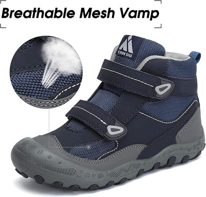 Mishansha Kids Hiking Boots Toddler Girls Boys Hiking Shoes Water-Resistant Anti-Collision Non-Slip