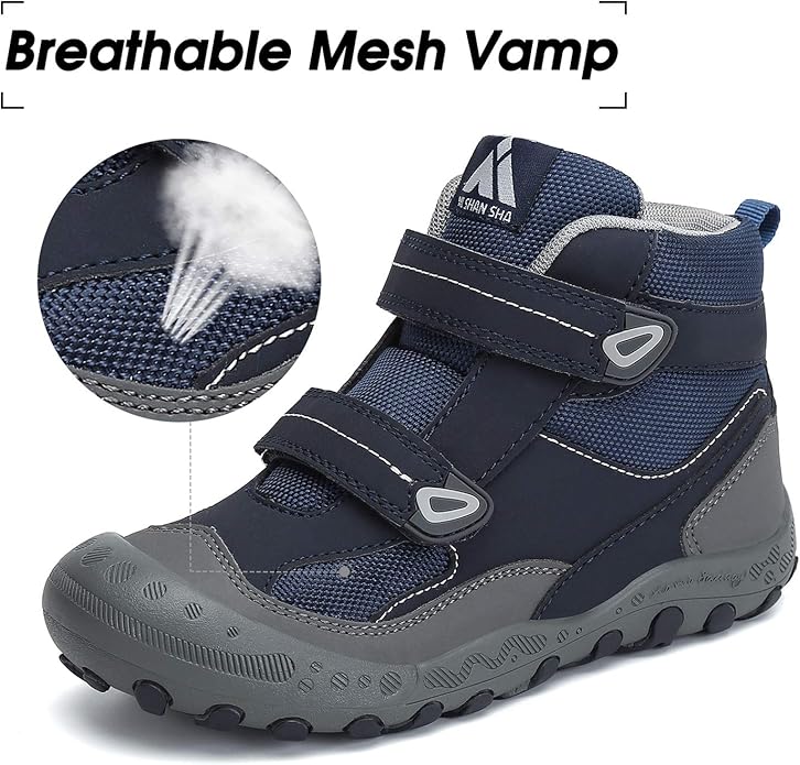 Mishansha Kids Hiking Boots Toddler Girls Boys Hiking Shoes Water-Resistant Anti-Collision Non-Slip