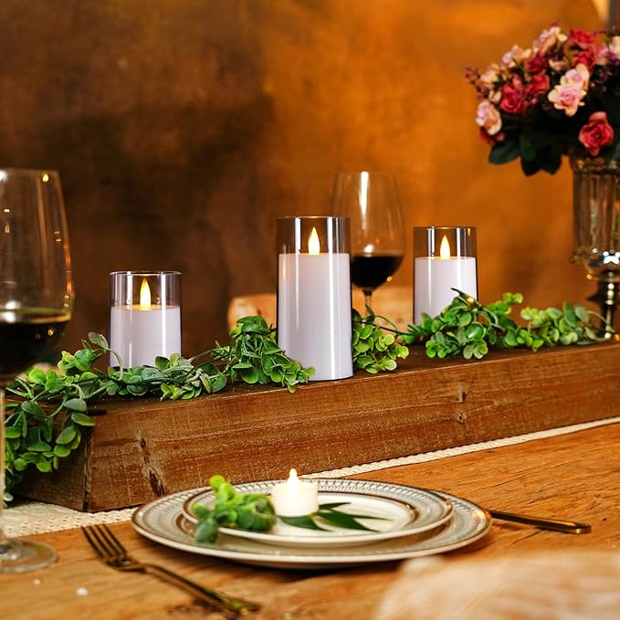 Homemory Realistic Flickering Battery Operated Candles, LED Fake Electric Candle with Remote