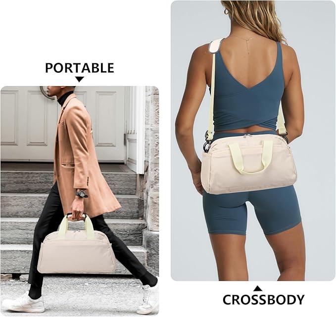 14 inch Small Gym Bag for Women & Men, Mini Duffel Bag for Travel Sports Lightweight Carry On Bag