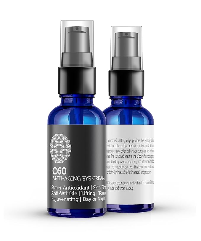 C60 Complete Skin Care Solution - Anti Aging Moisturizer, Mask, Eye Cream and Serum with Carbon 60