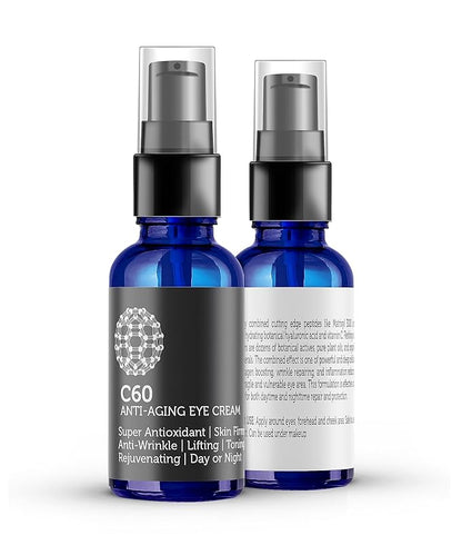 C60 Complete Skin Care Solution - Anti Aging Moisturizer, Mask, Eye Cream and Serum with Carbon 60