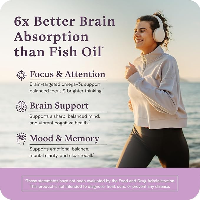 Omega 110 w/LYSOVETA LPC | EPA & DHA Supplements for Brain & Retina Health | Focus, Attention