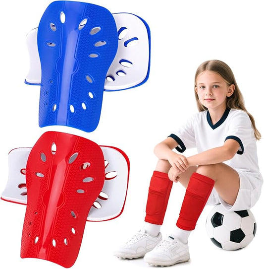 2 Pairs Shin Guards Soccer for Kids,Shin Pads Extra Lightweight Breathable Slide in Shin Guard for
