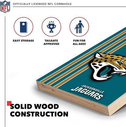 NFL 2' x 3' Solid Wood Cornhole Set with Direct Print HD Team Graphics – Great Gift for Any