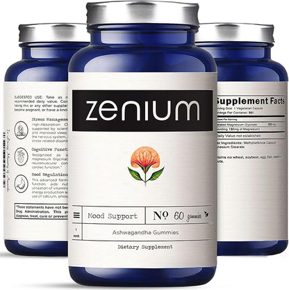 Zenium - Ashwagandha Gummies 1500 MGS per Serving | 60 Count | Mango Flavored | Calm The Mind &