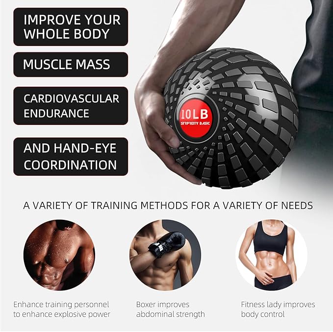 Medicine Ball 10 lbs Slam Ball Weighted Balls for Exercise Strength and Crossfit Workout