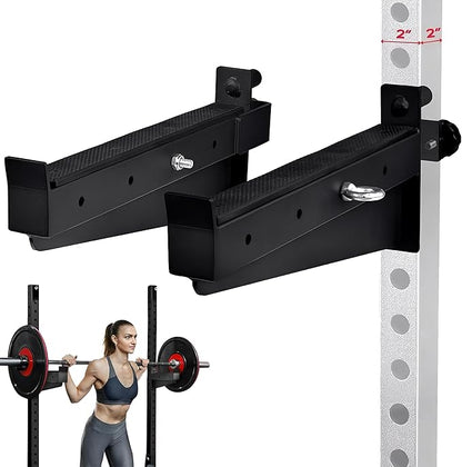 Yes4All Power Rack J-Hooks & Attachments ??Heavy Duty Barbell Holders Compatible with 2x2 & 3x3