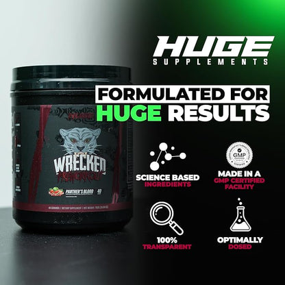 Wrecked Pre Workout, Advanced Formula, Boosts Energy, Focus, Pumps & Performance, 10g L-Citrulline