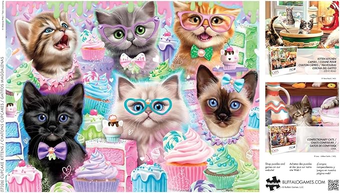 Buffalo Games - Sheena Pike - Cupcake Kittens - 750 Piece Jigsaw Puzzle for Adults -Challenging