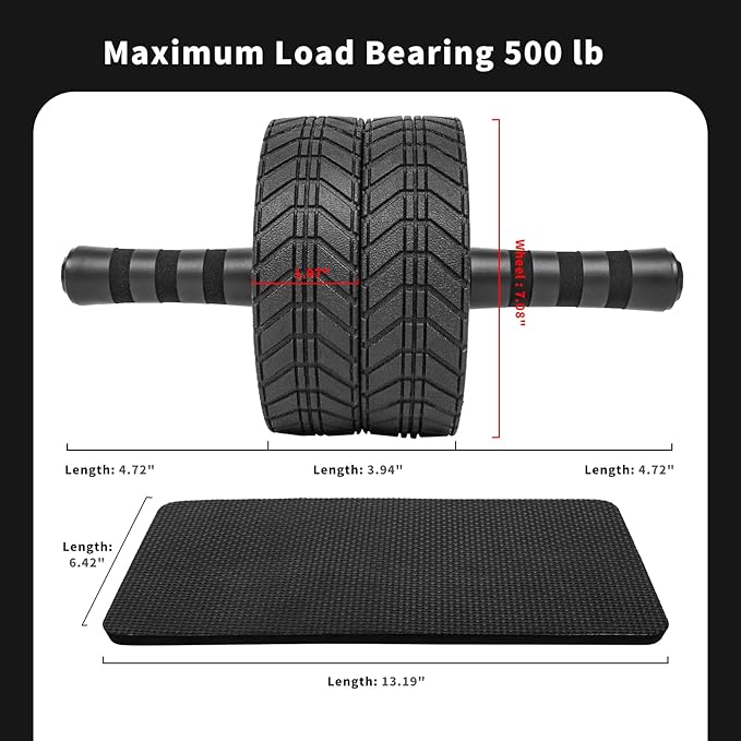 Ab Roller Wheel - AGREJO Ab Workout Equipment for Abdominal & Core Strength Training, Home Gym