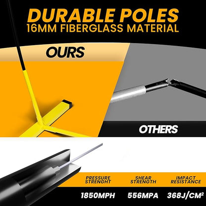 Volleyball Net Training – 12' Wide, Portable Adjustable Height 7.4' to 8' – Includes Ground Stakes
