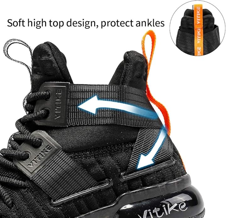 VITUOFLY Kids Basketball Shoes Boys Air Cushion Sneakers Girls Mid Top School Hoops Shoes Non-Slip