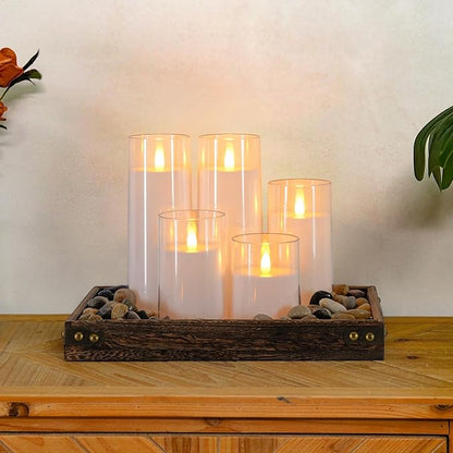 Homemory Realistic Flickering Battery Operated Candles, LED Fake Electric Candle with Remote