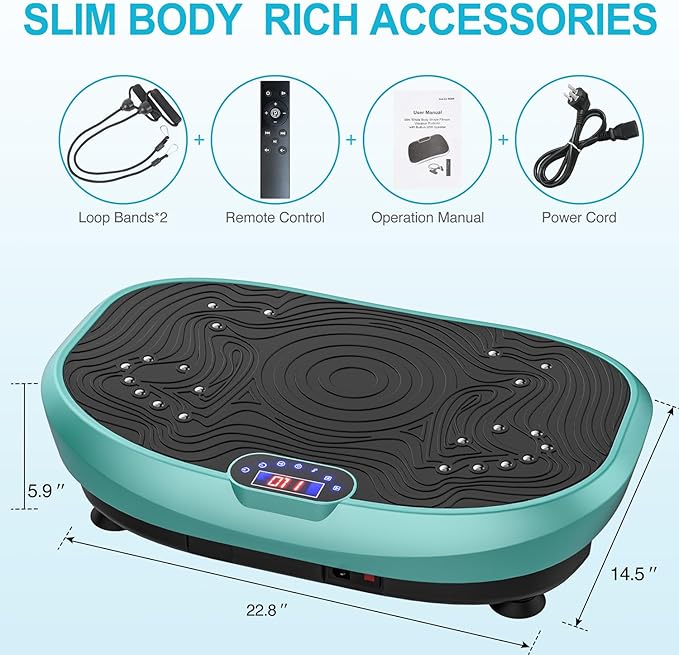 AXV Vibration Plate Exercise Machine Whole Body Workout Power Vibrate Fitness Platform Vibrating
