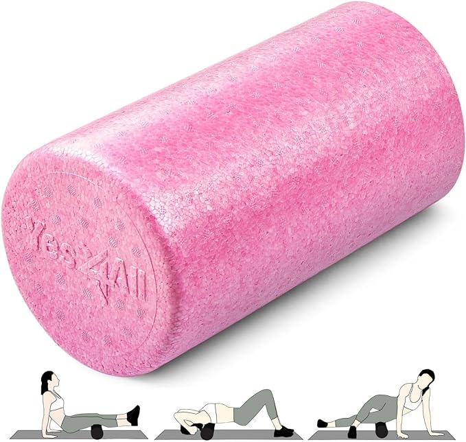 Yes4All High-Density EPP Round Back Roller Foam, Exercise Foam Roller for Yoga, Pilates &