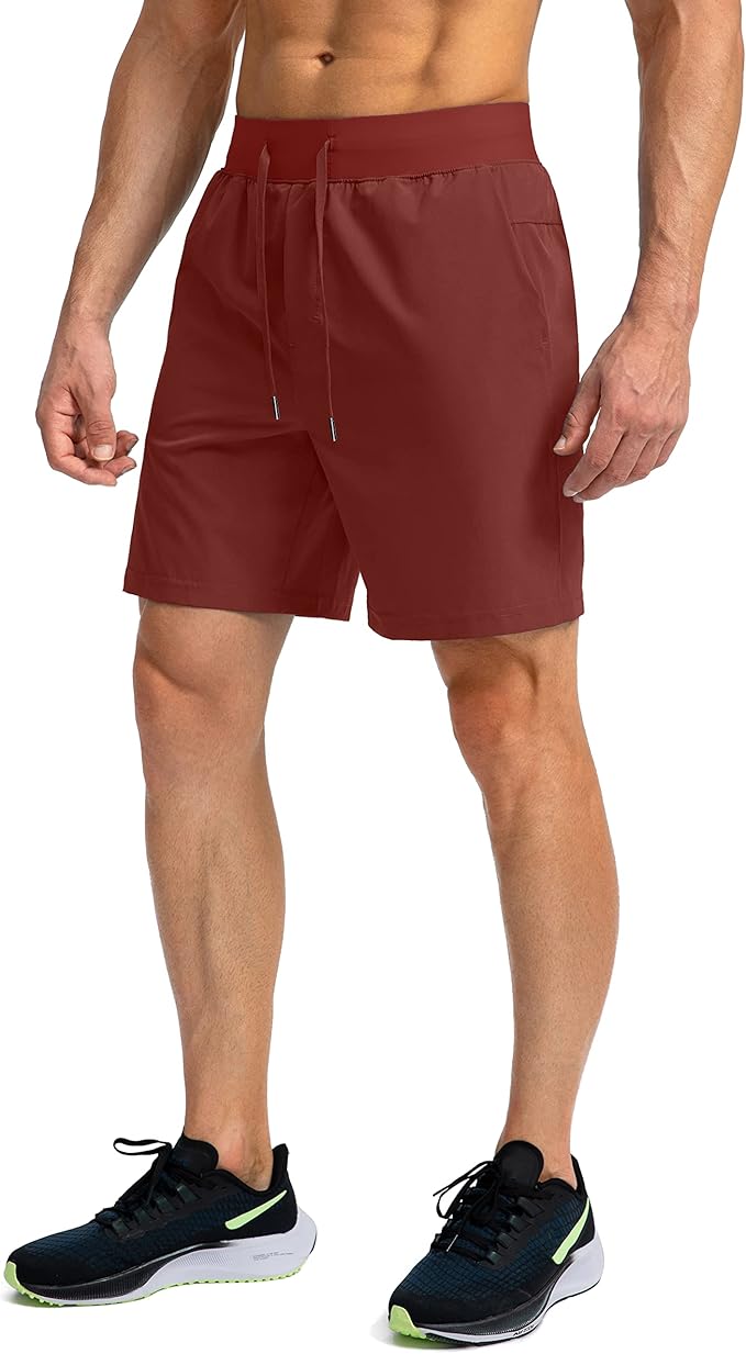 Men's Running Shorts with Zipper Pockets 9 Inch/ 7 Inch / 5 Inch Lightweight Quick Dry Gym Workout