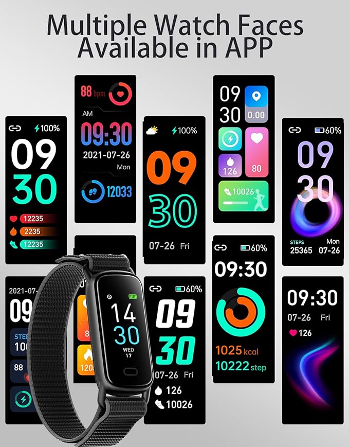 Fitness Tracker for Women Men, Fitness Watches with Heart Rate SpO2 Sleep Tracking,16 Sports Modes