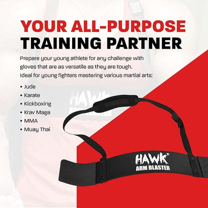 HWK Arm Blaster for Biceps & Triceps, Heavy Duty Aluminum Bicep Blaster with Thick Neoprene Padding